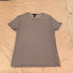 Blue Mesh Short Sleeve T Shirt